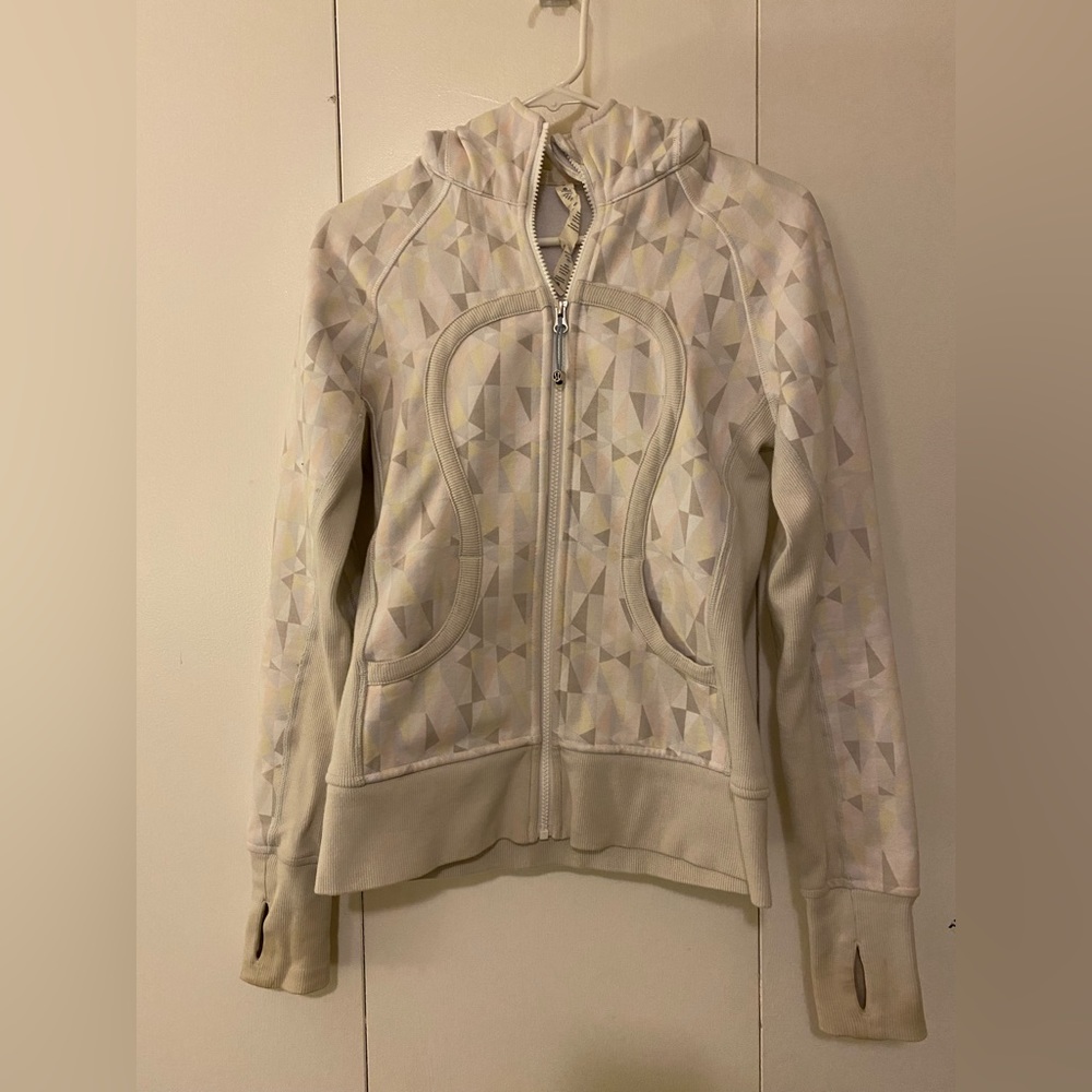 Lululemon Scuba Hoodie White Pastel Geometric